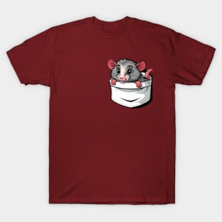 Smiling Opossum in a pocket T-Shirt
